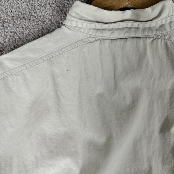 Columbia PFG Shirt Mens L Beige Short Sleeve Performance Vented Fishing FLAWS - Picture 14 of 14